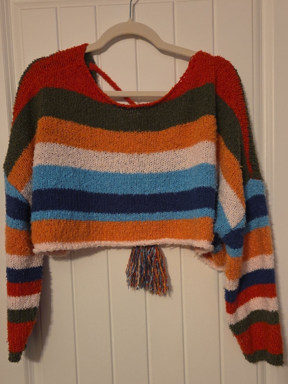 Altar'd State Multicolor Striped Cropped Sweater - Cozy Women's Knit